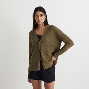 Madewell V-Neck Button-Front Long Cardigan Sweater sz M NL146